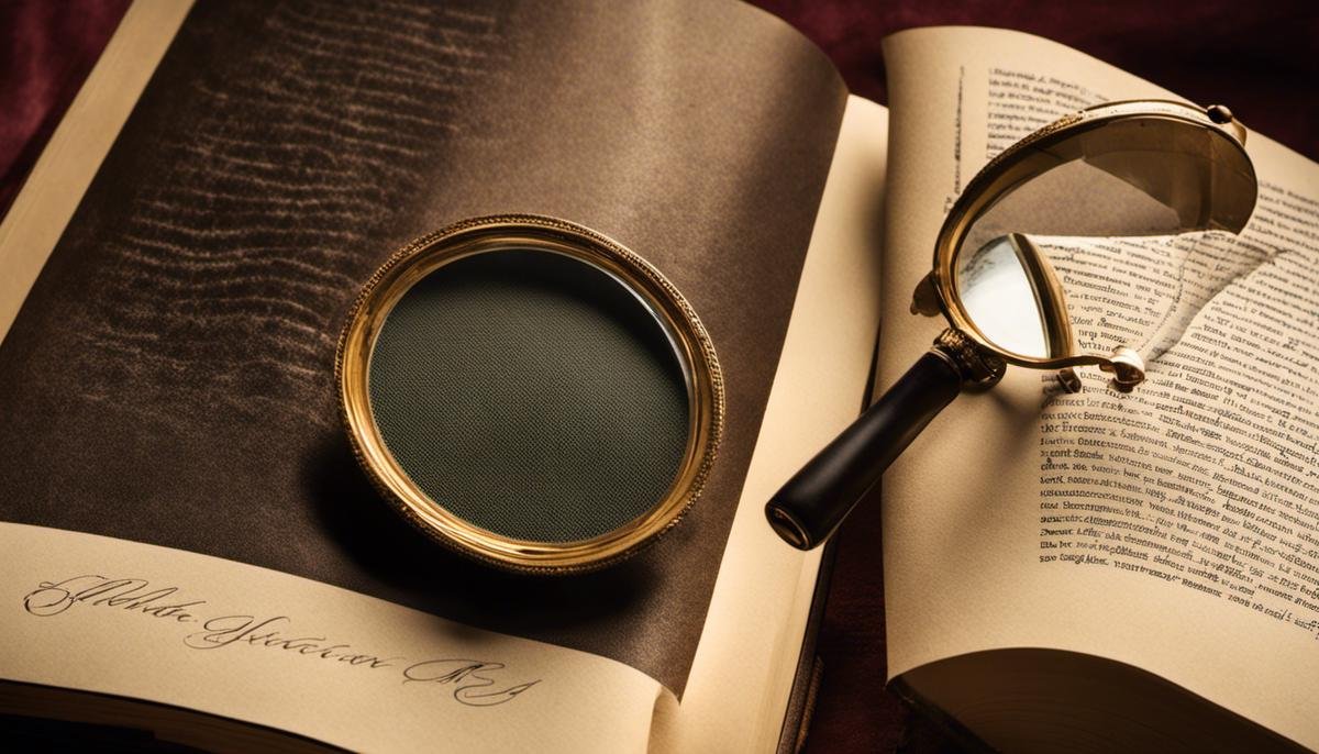 A book with a magnifying glass on it to represent manuscript readiness and attention to detail.